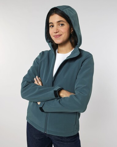 Stella Discoverer - Die Damen-Softshelljacke mit Kapuze - Stargazer - L bedrucken, Art.-Nr. STJW159C7021L