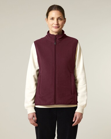 Stella Quester - Damen ärmellose Fleece-Jacke - Burgundy - XXL bedrucken, Art.-Nr. STJW241C2442X