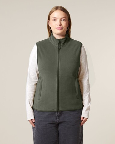 Stella Quester - Die Damen-Fleeceweste - Khaki - L bedrucken, Art.-Nr. STJW241C2231L Stella Quester - Die Damen-Fleeceweste - Khaki - L bedrucken, Art.-Nr. STJW241C2231L