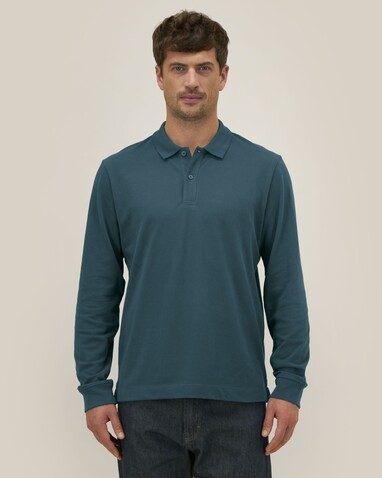 Prepster 2.0 Long Sleeve - Das Langarm-Unisex-Polo - Stargazer - 3XL bedrucken, Art.-Nr. STPU223C7023X