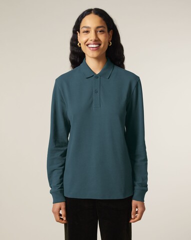 Prepster 2.0 Long Sleeve - Das Langarm-Unisex-Polo - Stargazer - 3XL bedrucken, Art.-Nr. STPU223C7023X