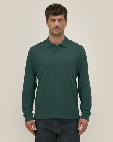 Prepster 2.0 Long Sleeve - Das Langarm-Unisex-Polo - Glazed Green - M bedrucken, Art.-Nr. STPU223C0361M Prepster 2.0 Long Sleeve - Das Langarm-Unisex-Polo - Glazed Green - M bedrucken, Art.-Nr. STPU223C0361M