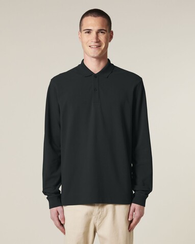 Prepster 2.0 Long Sleeve - Das Langarm-Unisex-Polo - Black - XXL bedrucken, Art.-Nr. STPU223C0022X Prepster 2.0 Long Sleeve - Das Langarm-Unisex-Polo - Black - XXL bedrucken, Art.-Nr. STPU223C0022X