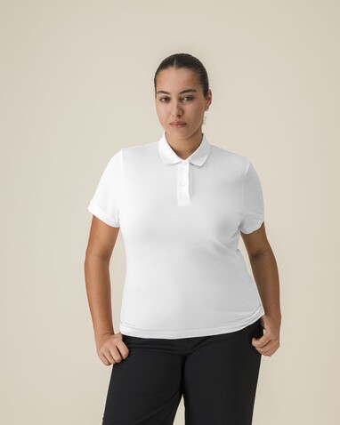 Stella Coaster - Das Damen-Polo - White - M bedrucken, Art.-Nr. STPW977C0011M Stella Coaster - Das Damen-Polo - White - M bedrucken, Art.-Nr. STPW977C0011M
