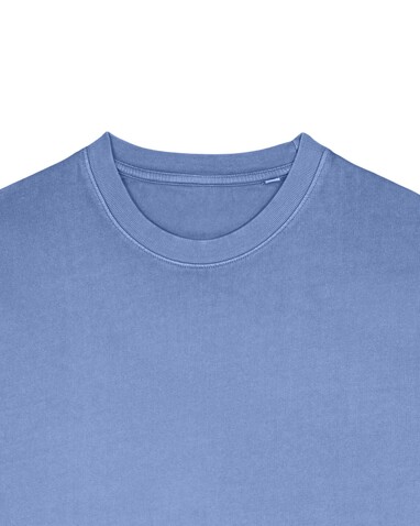 Matcher Vintage - Das Garment-Dyed Rundhals-Unisex-Sweatshirt aus French Terry - G. Dyed Swimmer Blue - XXS bedrucken, Art.-Nr. STSU085C1032S