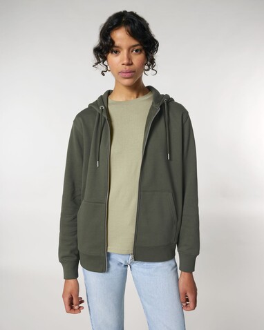 Cultivator 2.0 - Der Iconic Unisex-Zip-Hoodie - Khaki - S bedrucken, Art.-Nr. STSU179C2231S