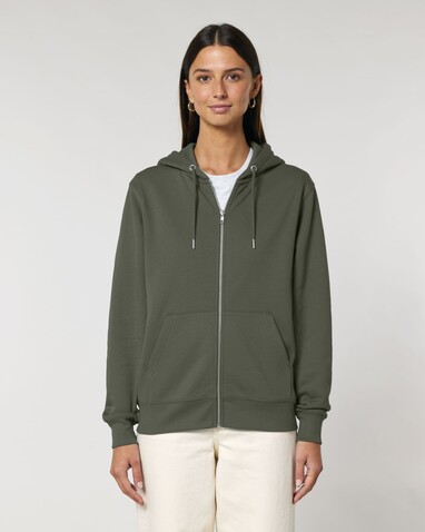 Cultivator 2.0 - Der Iconic Unisex-Zip-Hoodie - Khaki - M bedrucken, Art.-Nr. STSU179C2231M