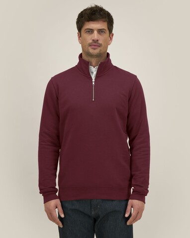 Trucker 2.0 - Das Unisex-Sweatshirt mit kurzem Reißverschluss - Burgundy - S bedrucken, Art.-Nr. STSU204C2441S Trucker 2.0 - Das Unisex-Sweatshirt mit kurzem Reißverschluss - Burgundy - S bedrucken, Art.-Nr. STSU204C2441S
