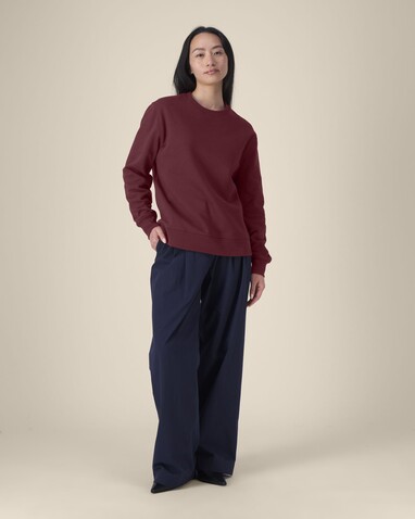 Thinker - Das Rundhals-Unisex-Sweatshirt aus recycelter Baumwolle - Burgundy - L bedrucken, Art.-Nr. STSU269C2441L