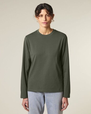 Creator 2.0 Long Sleeve - Das Iconic Langarm-Unisex-T-Shirt - Khaki - L bedrucken, Art.-Nr. STTU199C2231L
