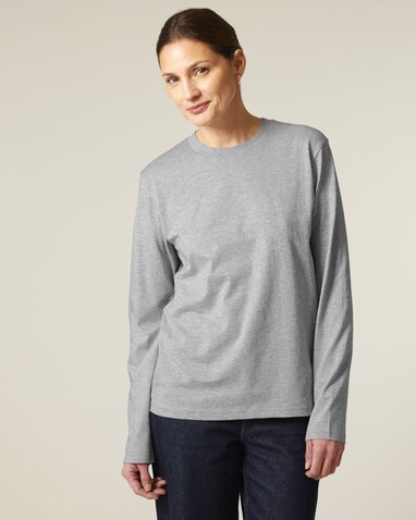Creator 2.0 Long Sleeve - Das Iconic Langarm-Unisex-T-Shirt - Heather Grey - M bedrucken, Art.-Nr. STTU199C2501M