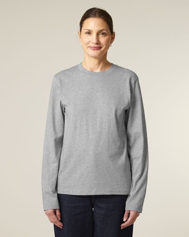 Creator 2.0 Long Sleeve - Das Iconic Langarm-Unisex-T-Shirt - Heather Grey - XXL bedrucken, Art.-Nr. STTU199C2502X