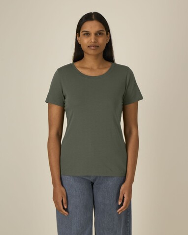 Stella Expresser 2.0 - Das Fitted Damen-T-Shirt - Khaki - M bedrucken, Art.-Nr. STTW079C2231M Stella Expresser 2.0 - Das Fitted Damen-T-Shirt - Khaki - M bedrucken, Art.-Nr. STTW079C2231M
