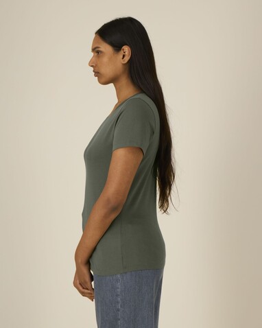 Stella Expresser 2.0 - Das Fitted Damen-T-Shirt - Khaki - XL bedrucken, Art.-Nr. STTW079C2231X Stella Expresser 2.0 - Das Fitted Damen-T-Shirt - Khaki - XL bedrucken, Art.-Nr. STTW079C2231X