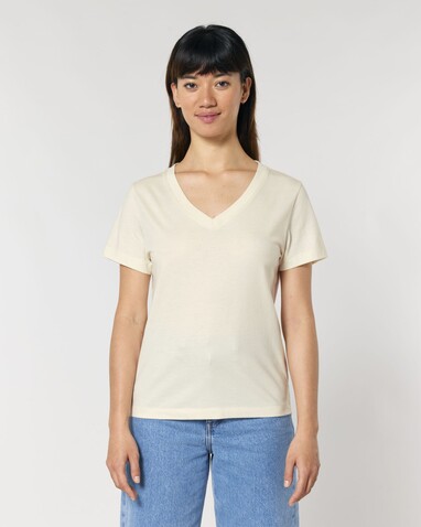 Stella Isla - Das Damen-T-Shirt mit V-Ausschnitt - Natural Raw - XS bedrucken, Art.-Nr. STTW176C054XS
