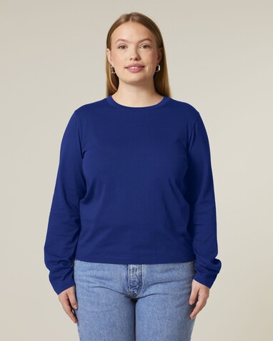 Stella Muser Long Sleeve - Das Iconic Langarm-Damen-T-Shirt - Worker Blue - XXL bedrucken, Art.-Nr. STTW219C0882X