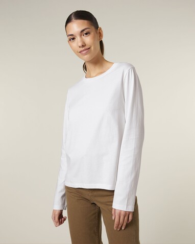 Stella Muser Long Sleeve - Das Iconic Langarm-Damen-T-Shirt - White - XL bedrucken, Art.-Nr. STTW219C0011X