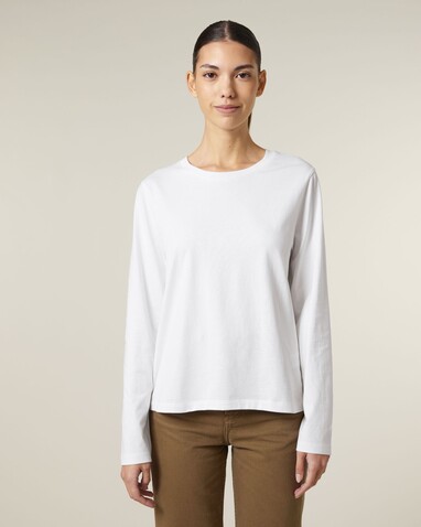 Stella Muser Long Sleeve - Das Iconic Langarm-Damen-T-Shirt - White - L bedrucken, Art.-Nr. STTW219C0011L