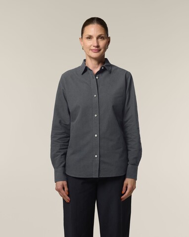 Stella Oxford Shirt - Das Damen-Oxfordhemd - Anthracite - XL bedrucken, Art.-Nr. STWW971C2531X Stella Oxford Shirt - Das Damen-Oxfordhemd - Anthracite - XL bedrucken, Art.-Nr. STWW971C2531X