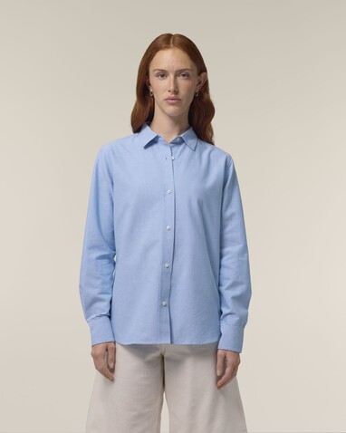 Stella Oxford Shirt - Das Damen-Oxfordhemd - Blue Oxford - M bedrucken, Art.-Nr. STWW971C3631M Stella Oxford Shirt - Das Damen-Oxfordhemd - Blue Oxford - M bedrucken, Art.-Nr. STWW971C3631M