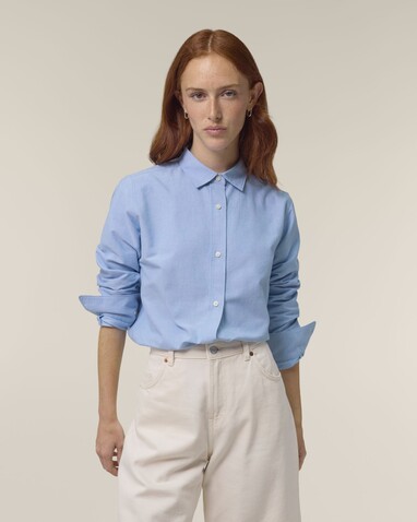 Stella Oxford Shirt - Das Damen-Oxfordhemd - Blue Oxford - 3XL bedrucken, Art.-Nr. STWW971C3633X Stella Oxford Shirt - Das Damen-Oxfordhemd - Blue Oxford - 3XL bedrucken, Art.-Nr. STWW971C3633X