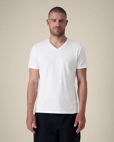 Stanley Presenter - Das Herren-T-Shirt mit V-Ausschnitt - White - L bedrucken, Art.-Nr. STTM562C0011L