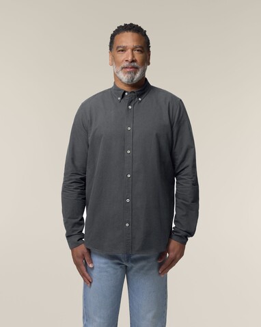 Stanley Oxford Shirt - Das Herren-Oxfordhemd - Anthracite - L bedrucken, Art.-Nr. STWM968C2531L