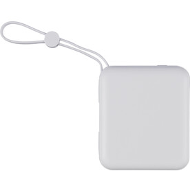 Recycelte ABS-Powerbank Jona – Weiß bedrucken, Art.-Nr. 002999999_1298466
