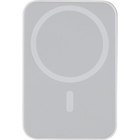 Recycelte ABS-Powerbank mit kabellosem Ladegerät Miren – Weiß bedrucken, Art.-Nr. 002999999_1298467