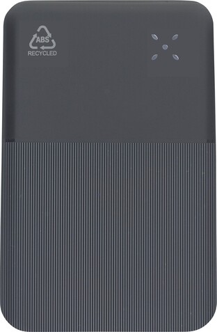 Recycelte ABS-Powerbank Tavi – Schwarz bedrucken, Art.-Nr. 001999999_1298468