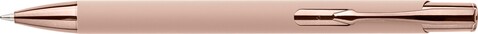 Recycelter Aluminium-Kugelschreiber mit Gummibeschichtung Anisa – rose gold bedrucken, Art.-Nr. 871999128_1349495