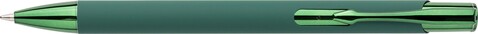 Recycelter Aluminium-Kugelschreiber mit Gummibeschichtung Anisa – Grün bedrucken, Art.-Nr. 004999128_1349495