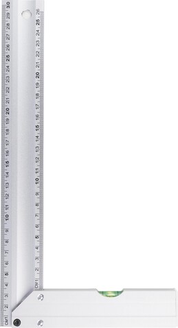 Aluminium-Winkelmesser Camila – Silber bedrucken, Art.-Nr. 032999999_1350408