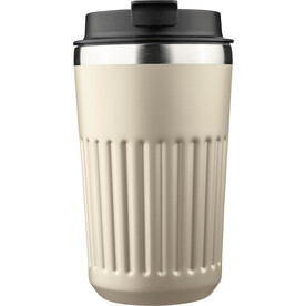 Recycelter Edelstahl-Reisebecher (400 ml) Chiara – beige bedrucken, Art.-Nr. 357999999_1353907