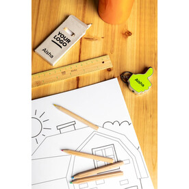 Buntstiftset Gigi | 6-teilig – Grau bedrucken, Art.-Nr. 003999999_2432