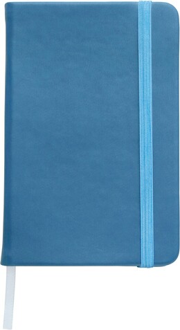 Notizbuch Brigitta | Recycling-PU | A5 | Blanko – Hellblau bedrucken, Art.-Nr. 018999999_1404880