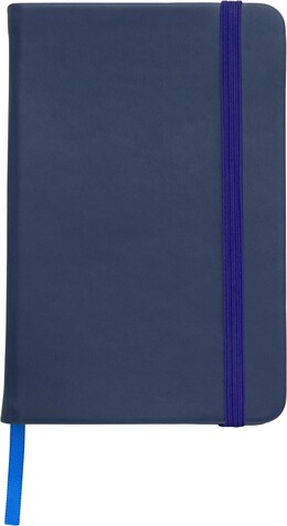 Notizbuch Eva | Recyceltes PU | A5 | Liniert – Blau bedrucken, Art.-Nr. 005999999_1411190