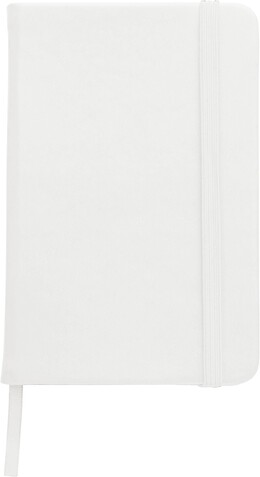 Notizbuch Eva | Recyceltes PU | A5 | Liniert – Weiß bedrucken, Art.-Nr. 002999999_1411190
