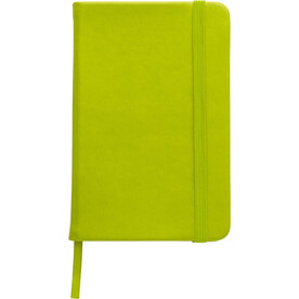 Notizbuch Dita | Recyceltes PU | A6 | Liniert – Hellgrün bedrucken, Art.-Nr. 029999999_1411205