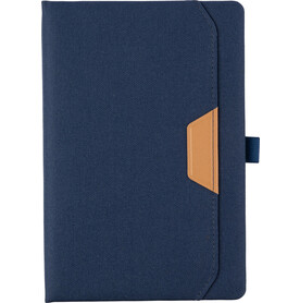 Notizbuch Thorsten | Recyceltes PET | A5 | Liniert – Blau bedrucken, Art.-Nr. 005999999_1415027