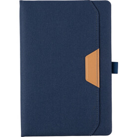 Notizbuch Thorsten | PET | A5 | Liniert – Blau bedrucken, Art.-Nr. 005999999_1415027