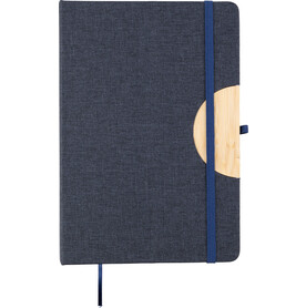 rPET (300D) Notizbuch A5 Ernst – Blau bedrucken, Art.-Nr. 005999999_1417979