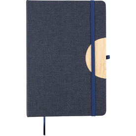 rPET (300D) Notizbuch A5 Ernst – Blau bedrucken, Art.-Nr. 005999999_1417979