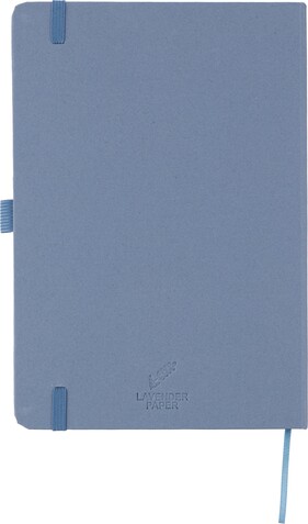 Recycelter Bioabfall und Karton-Notizbuch A5 Gertrud – Blau bedrucken, Art.-Nr. 005999999_1417980