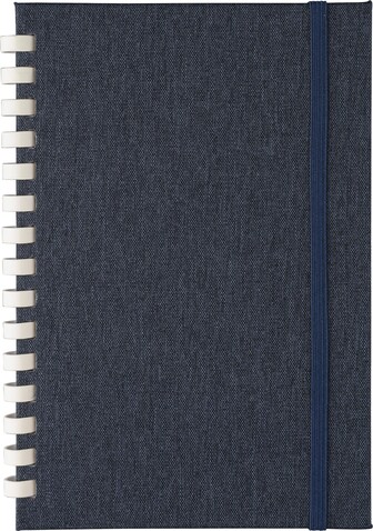 Notizbuch Ilias | PET | A5 | Liniert – Blau bedrucken, Art.-Nr. 005999999_1417981