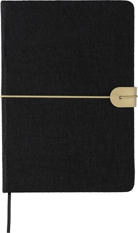 Notizbuch Danio | Recycelter Filz | A5 | Liniert – Schwarz bedrucken, Art.-Nr. 001999999_1417982