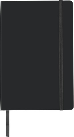 Notizbuch Mireia | Recyceltes PU | A5 | Liniert – Schwarz bedrucken, Art.-Nr. 001999999_1417985