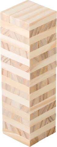 Geschicklichkeitsspiel aus Kiefernholz Gisa – Braun bedrucken, Art.-Nr. 011999999_1418008