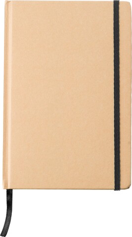 Notizbuch aus recyceltem Papier (A5) Gianni – Schwarz bedrucken, Art.-Nr. 001999999_1420996