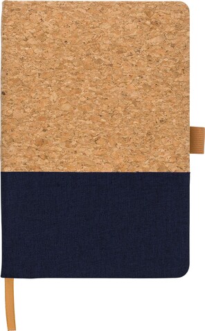 Notizbuch Trevor | Kork | A5 | Liniert – Blau bedrucken, Art.-Nr. 005999999_1421000 Notizbuch Trevor | Kork | A5 | Liniert – Blau bedrucken, Art.-Nr. 005999999_1421000